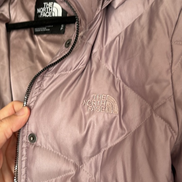 THE NORTH FACE LADIES DUSTY PINK MISS METRO DOWN HOODIE 550 PARKA COAT-S-VINTAGE - Picture 5 of 16